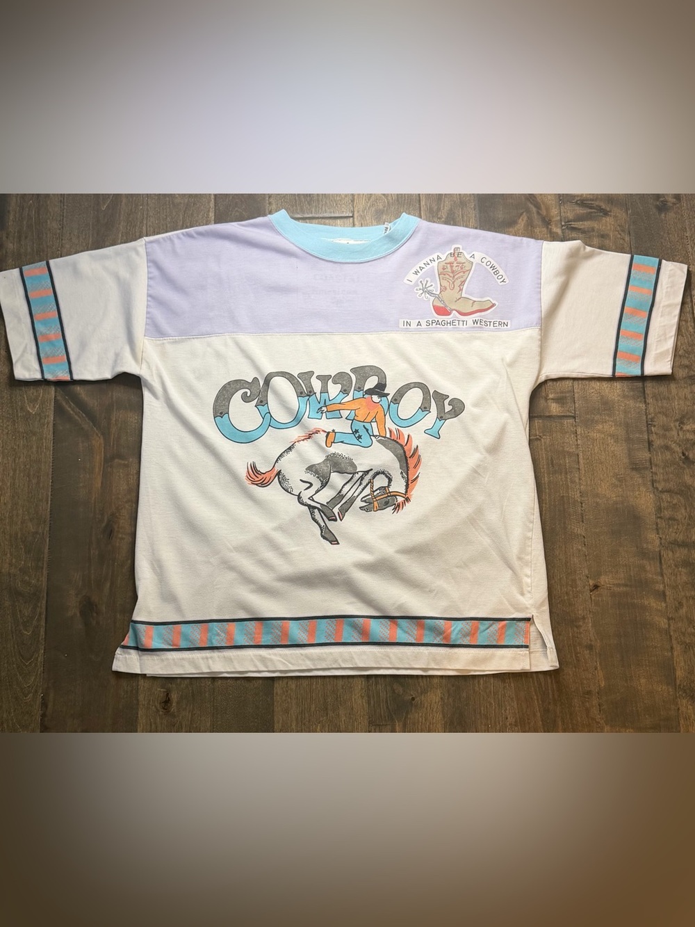 By Coastal American Spirit 1987 Cowboy Graphic Tee One Size Western Rodeo Retro - Picture 12 of 12